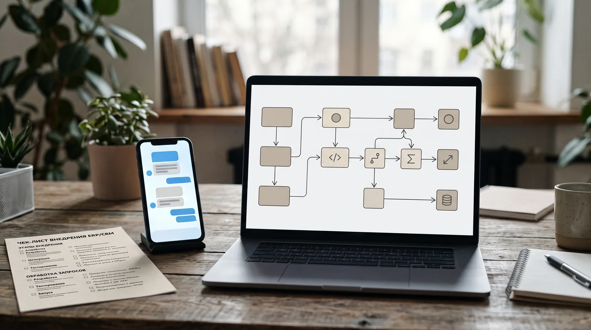 Рабочая сцена к материалу «Разработка erp систем crm: этапы разработки и внедрения»