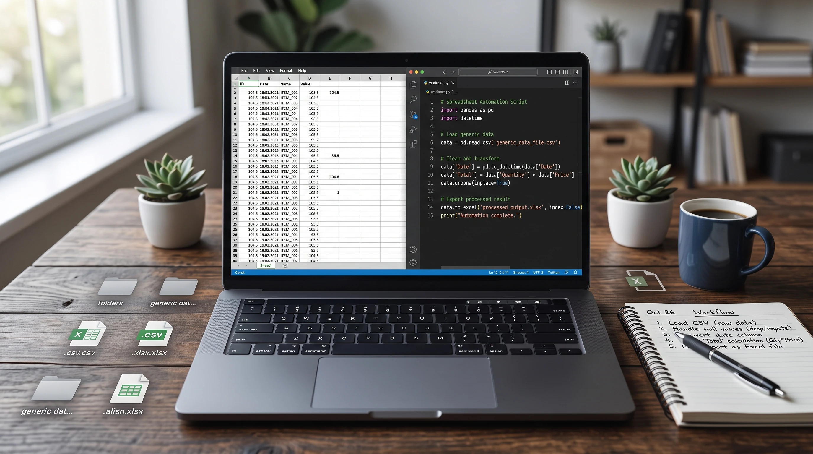 Рабочая сцена к материалу "Автоматизация Excel и таблиц на Python"